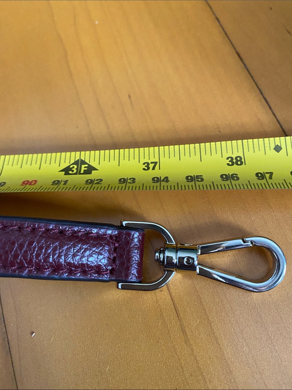 Red maroon color silver tone hardware 35-42” Kate Spade strap for bag new - Picture 5 of 7